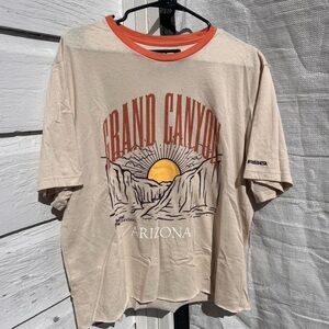 RSQ Tan and Orange Grand Canyon Short Sleeve Tee